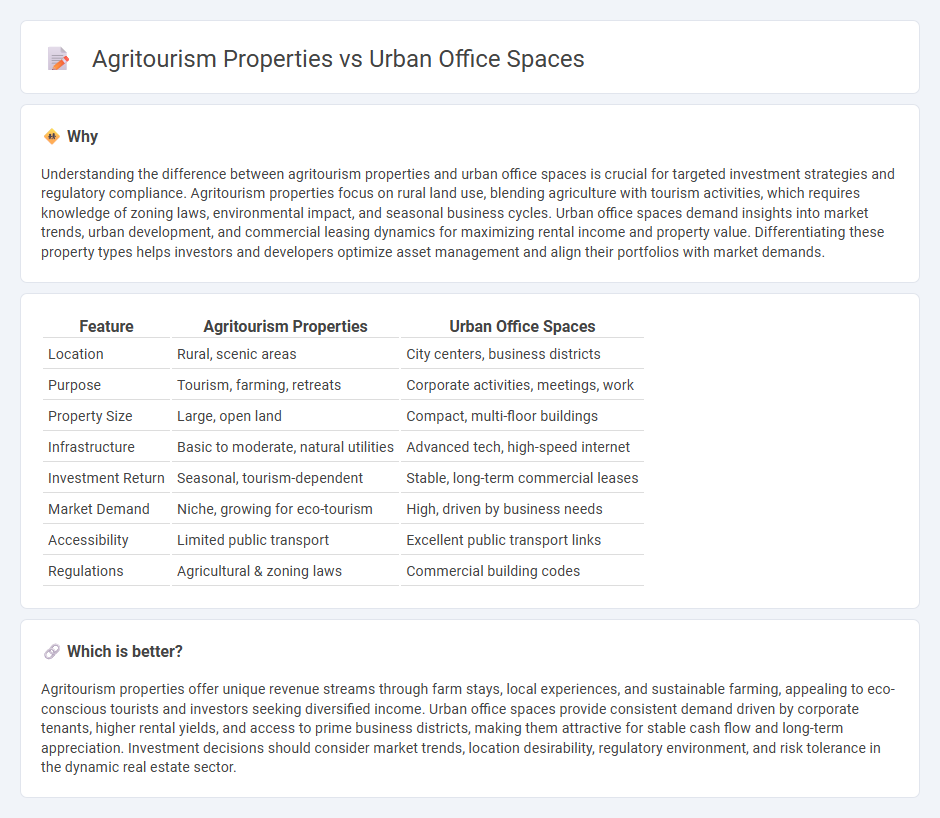 Agritourism Properties vs Urban Office Spaces in Real Estate