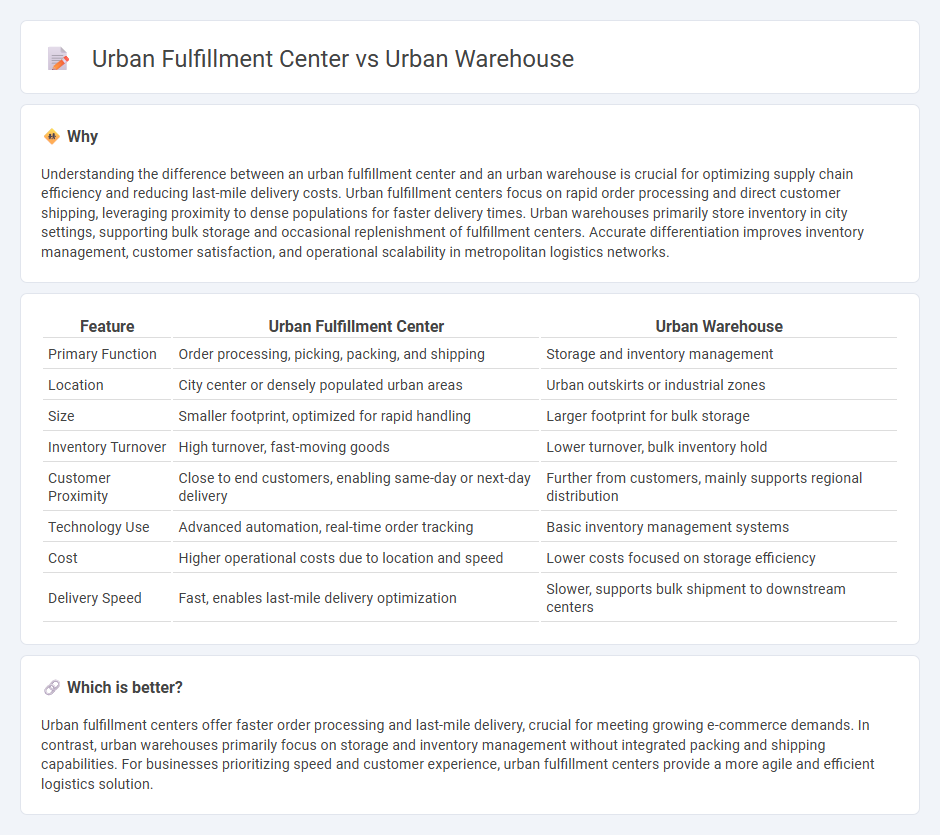 Urban Fulfillment Center vs Urban Warehouse in Logistics