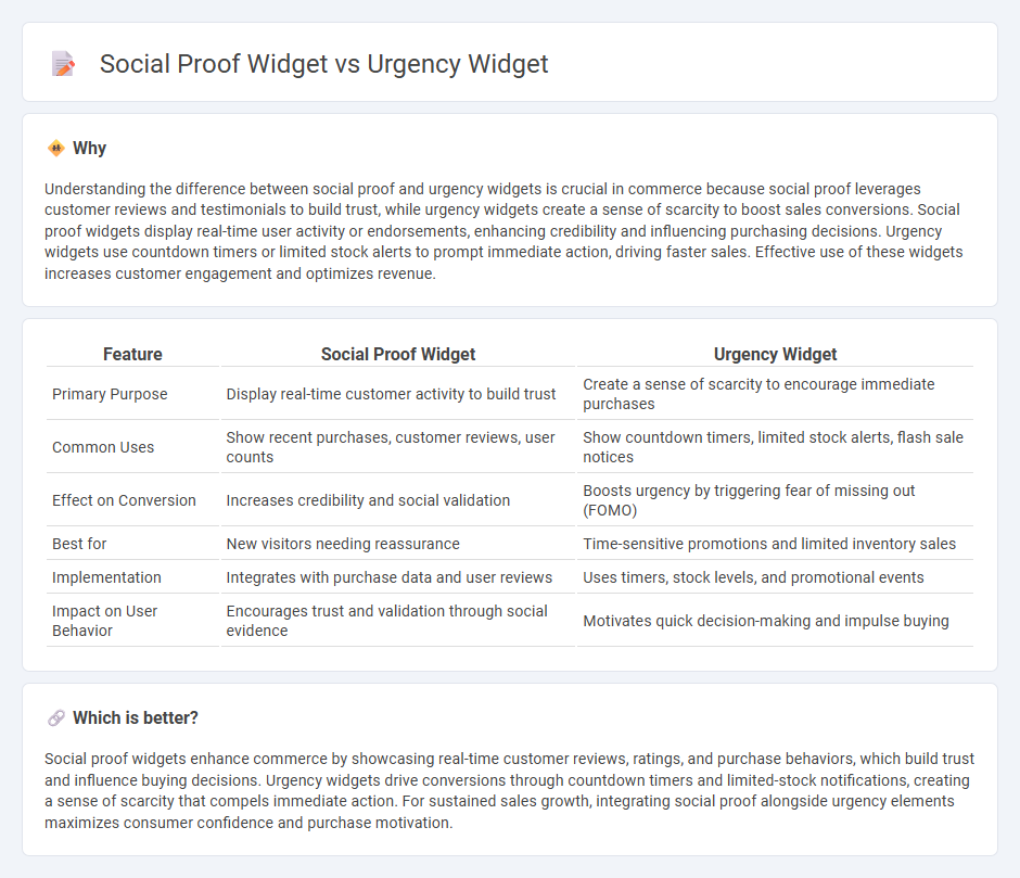 Social Proof Widget vs Urgency Widget in Commerce