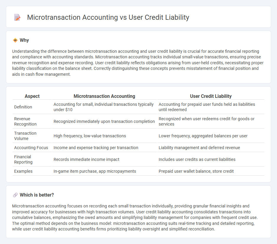 Microtransaction Accounting vs User Credit Liability in Accounting