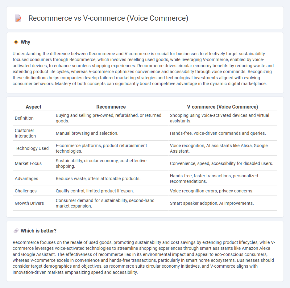 Recommerce vs V-Commerce (Voice Commerce) in Commerce