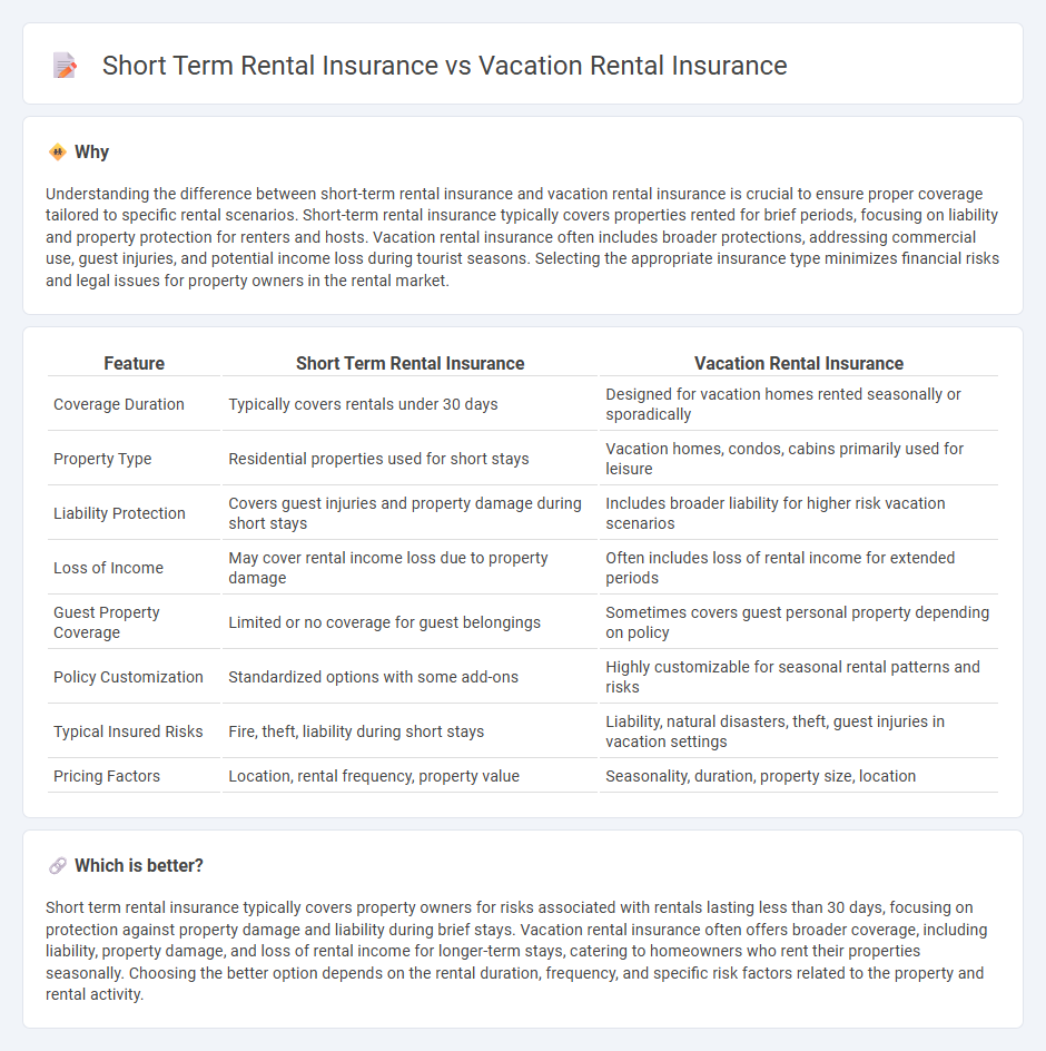 Short Term Rental Insurance vs Vacation Rental Insurance in Insurance