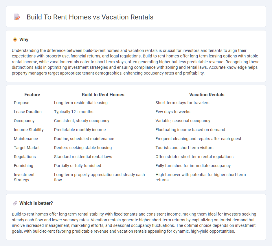 Build To Rent Homes vs Vacation Rentals in Real Estate