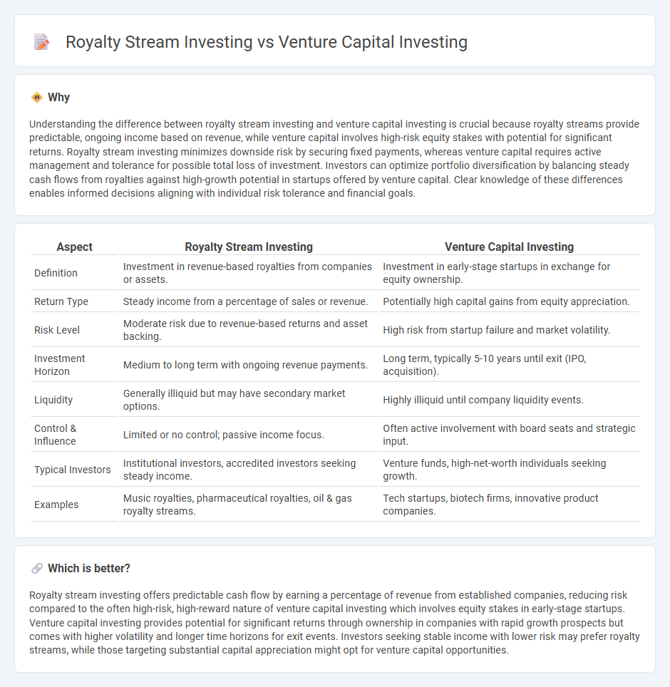 Royalty Stream Investing vs Venture Capital Investing in Investment