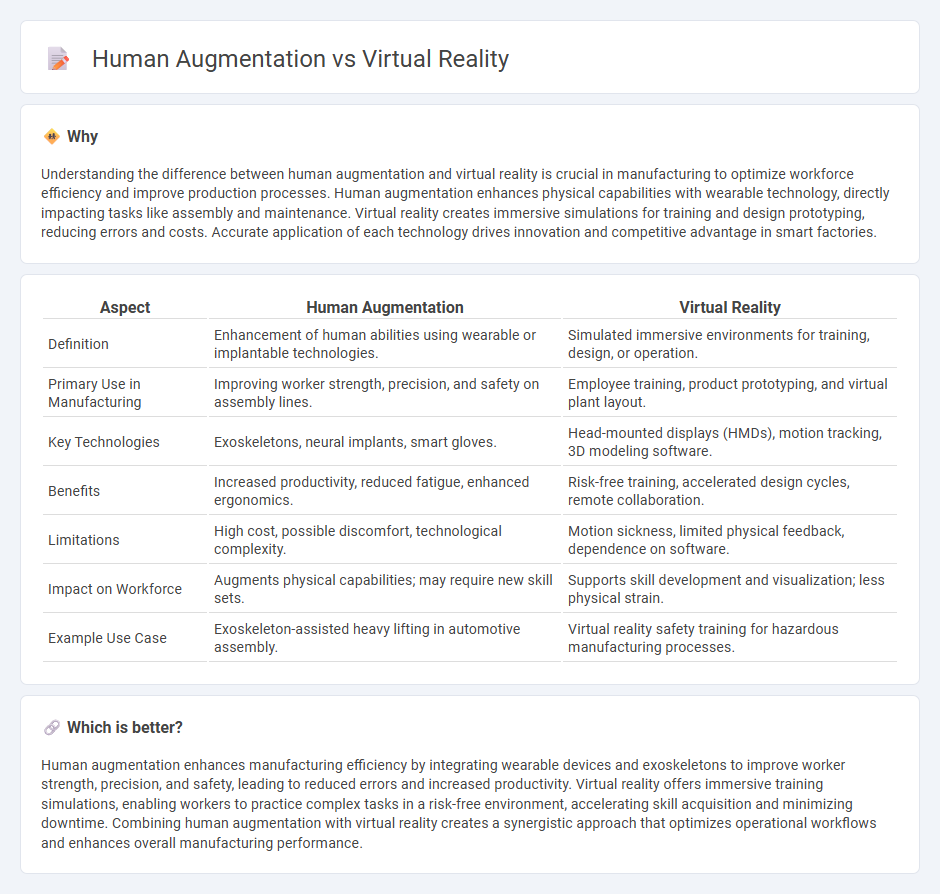 Human Augmentation vs Virtual Reality in Manufacturing