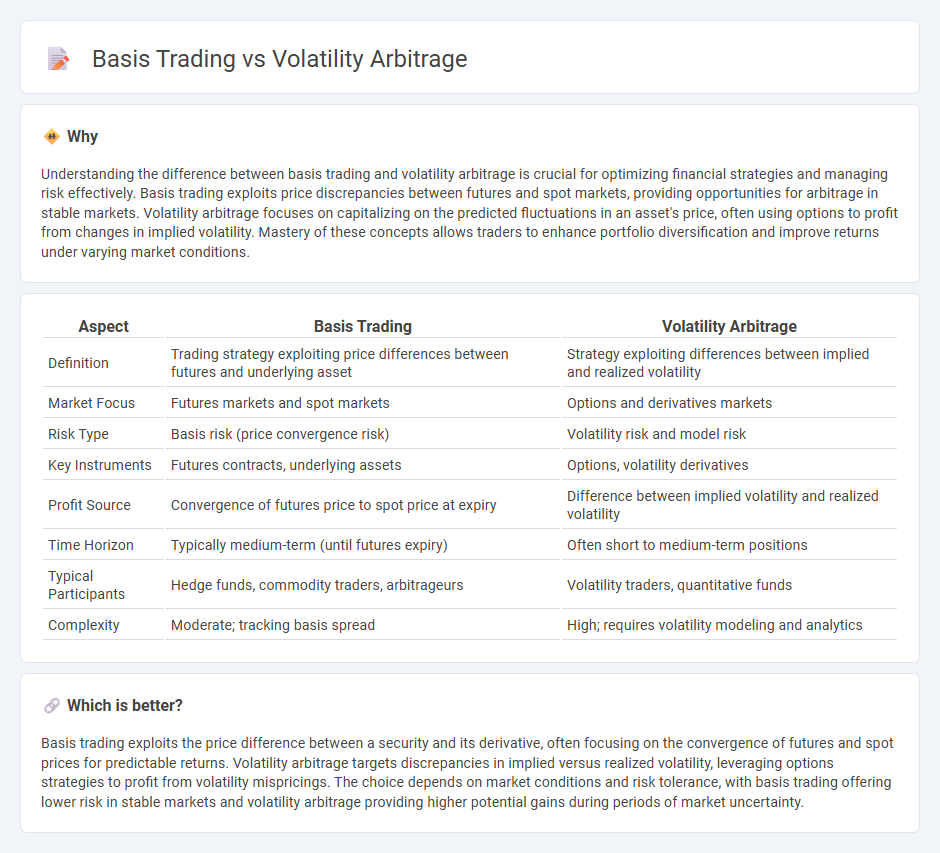 Basis Trading vs Volatility Arbitrage in Finance