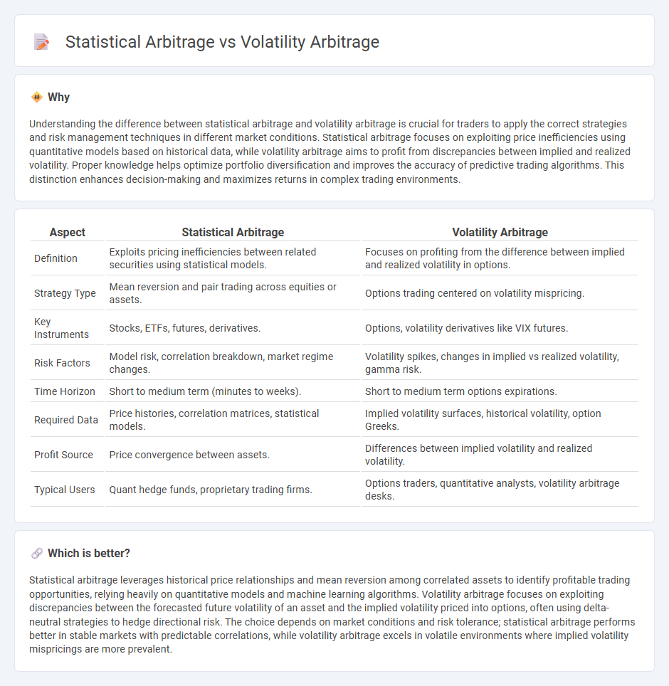 Statistical Arbitrage vs Volatility Arbitrage in Trading