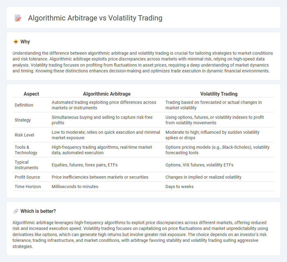 Algorithmic Arbitrage vs Volatility Trading in Trading