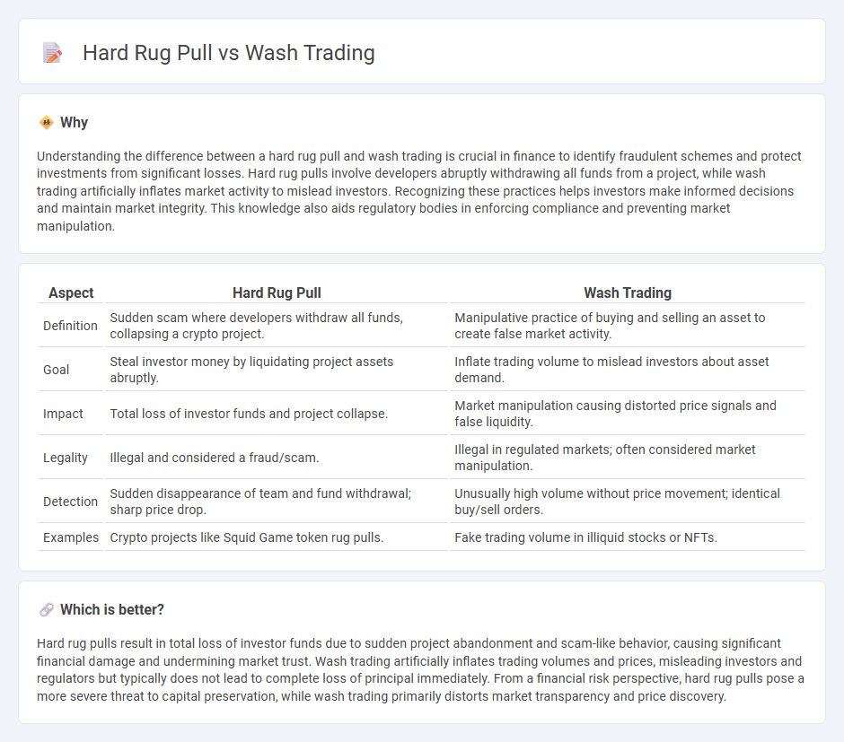 Hard Rug Pull vs Wash Trading in Finance