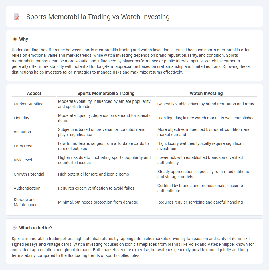 Sports Memorabilia Trading vs Watch Investing in Investment