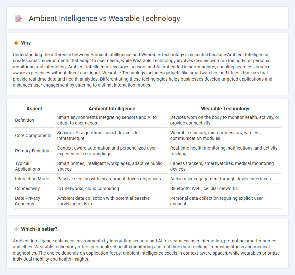 Ambient Intelligence vs Wearable Technology in Technology