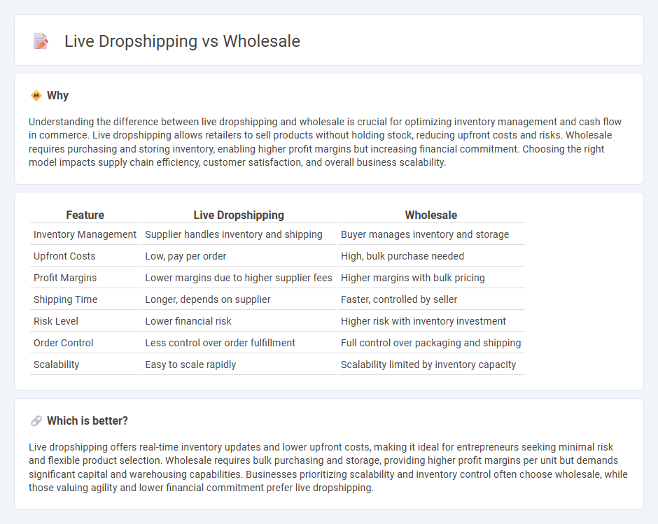 Live Dropshipping vs Wholesale in Commerce