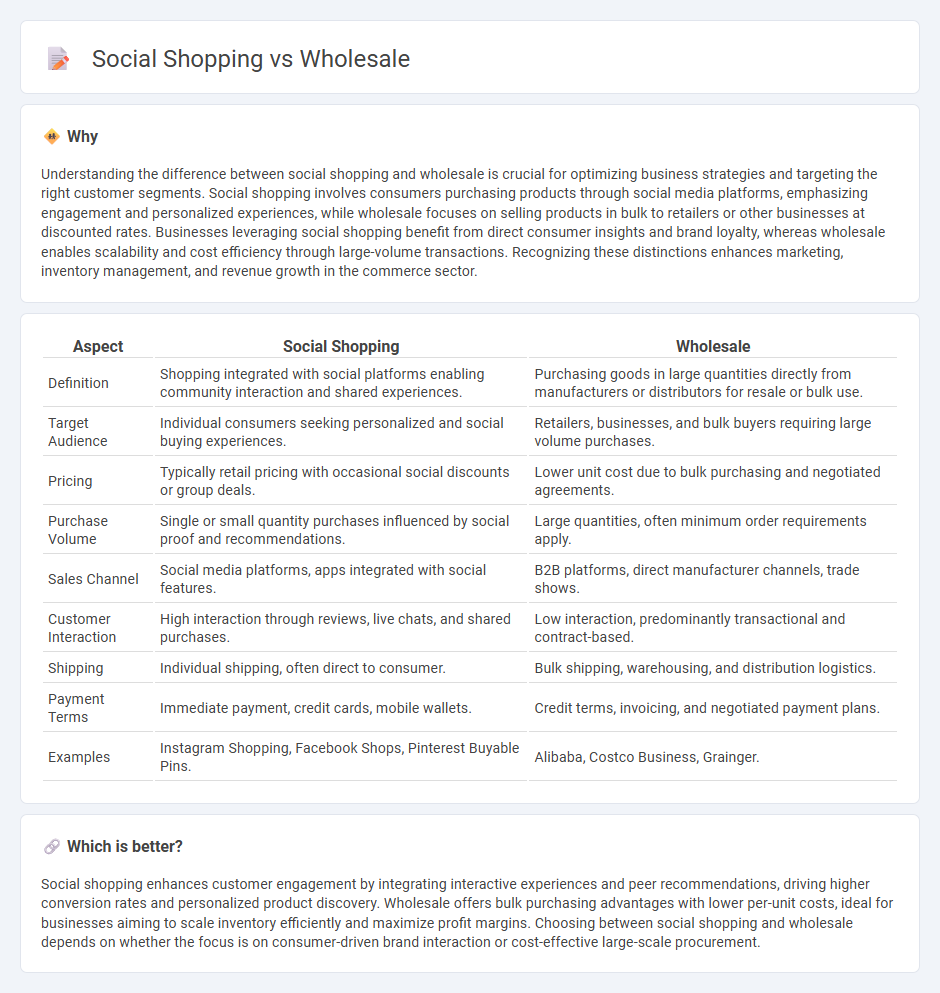 Social Shopping vs Wholesale in Commerce