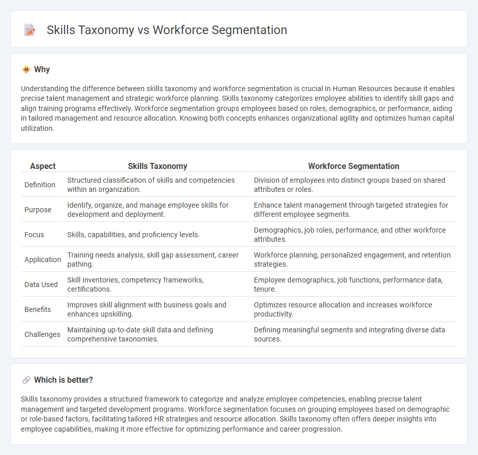 Skills Taxonomy vs Workforce Segmentation in Human Resources