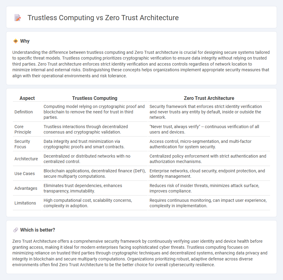 Trustless Computing vs Zero Trust Architecture in Technology