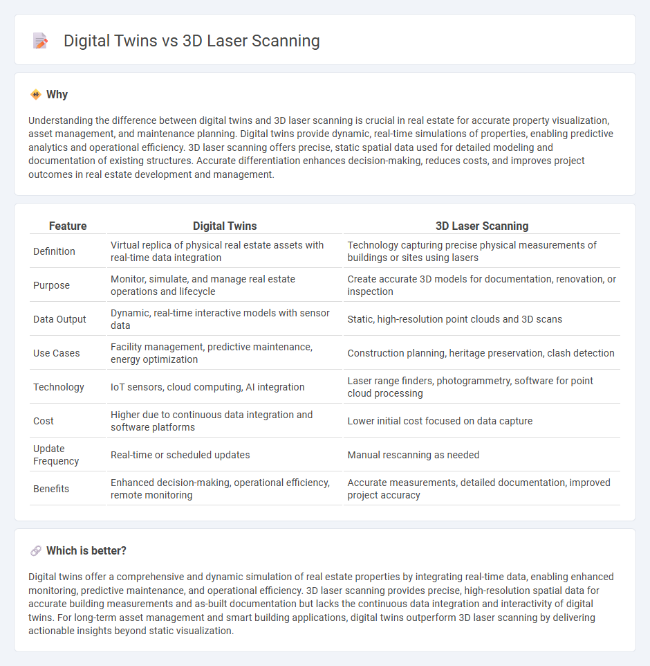 Digital Twins vs 3D Laser Scanning in Real Estate