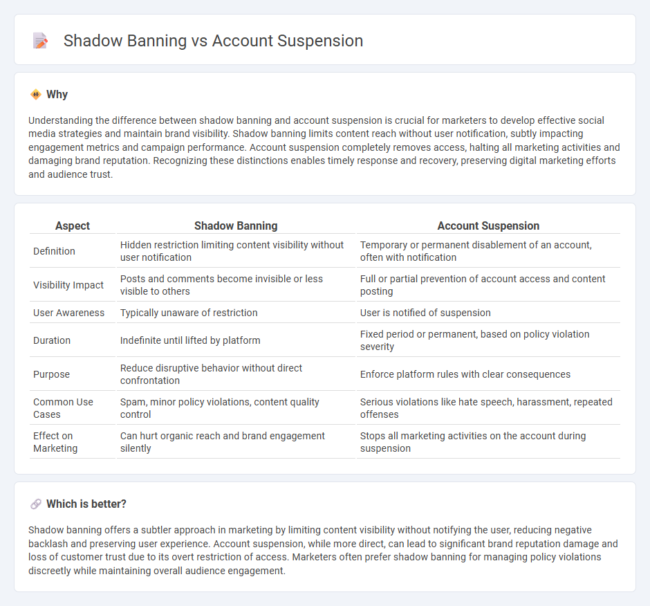 Shadow Banning vs Account Suspension in Marketing