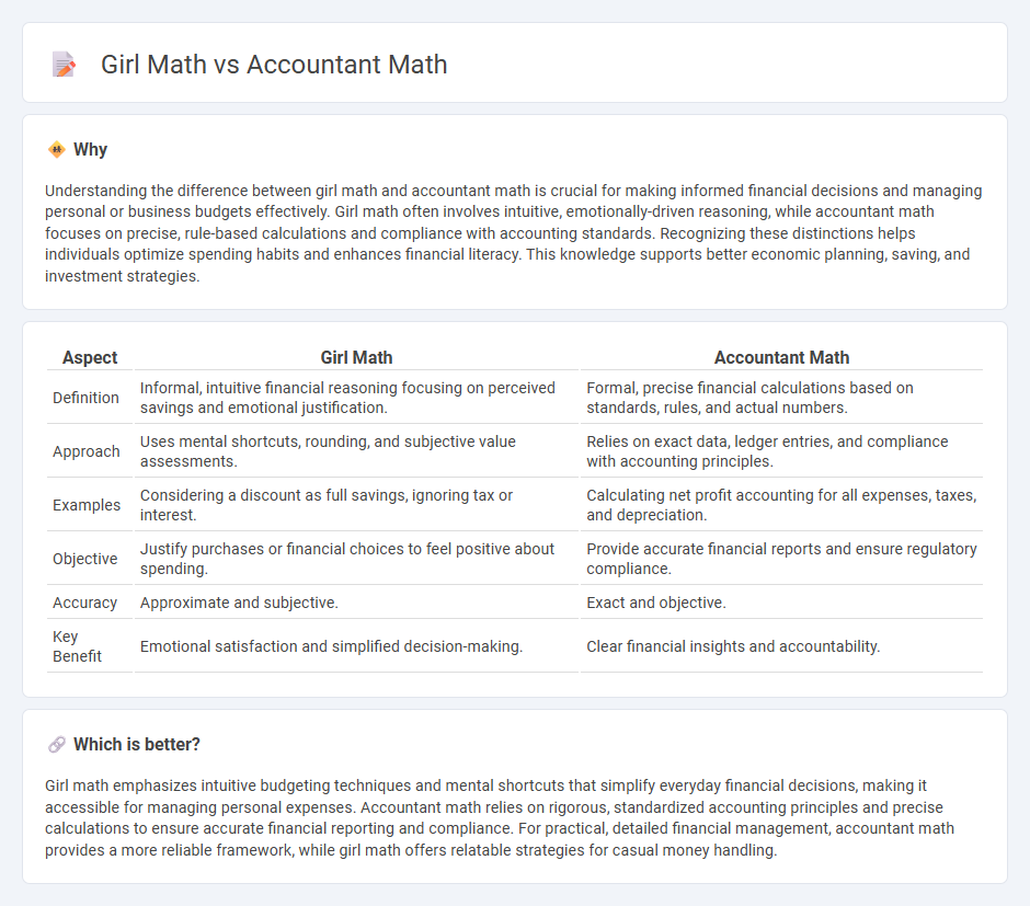 Girl Math vs Accountant Math in Economy