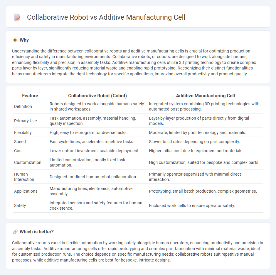 Collaborative Robot vs Additive Manufacturing Cell in Manufacturing