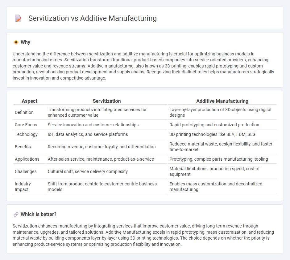Servitization vs Additive Manufacturing in Manufacturing