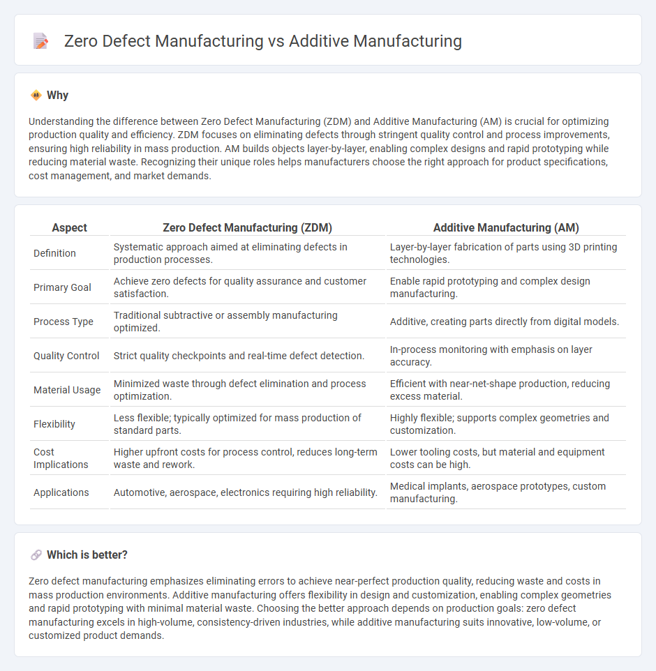 Zero Defect Manufacturing vs Additive Manufacturing in Manufacturing