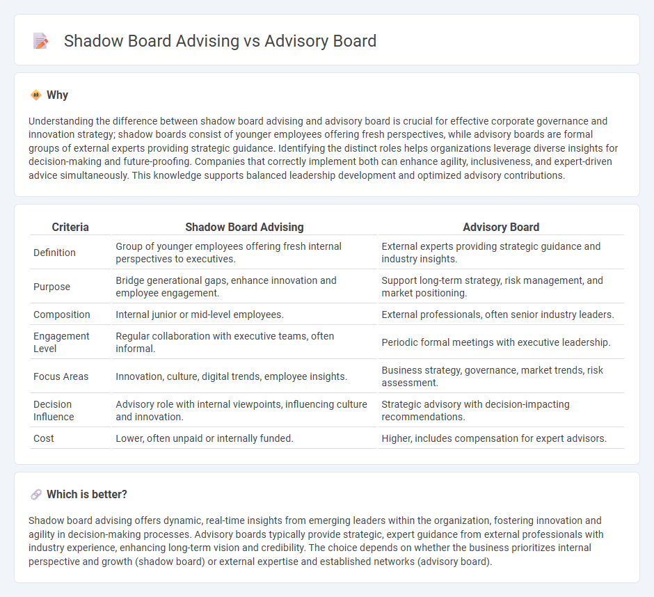 Shadow Board Advising vs Advisory Board in Consulting
