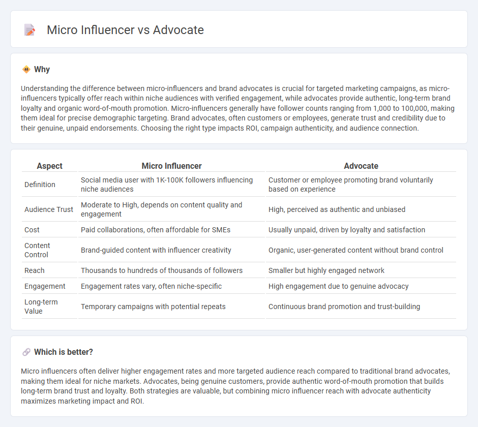 Micro Influencer vs Advocate in Marketing