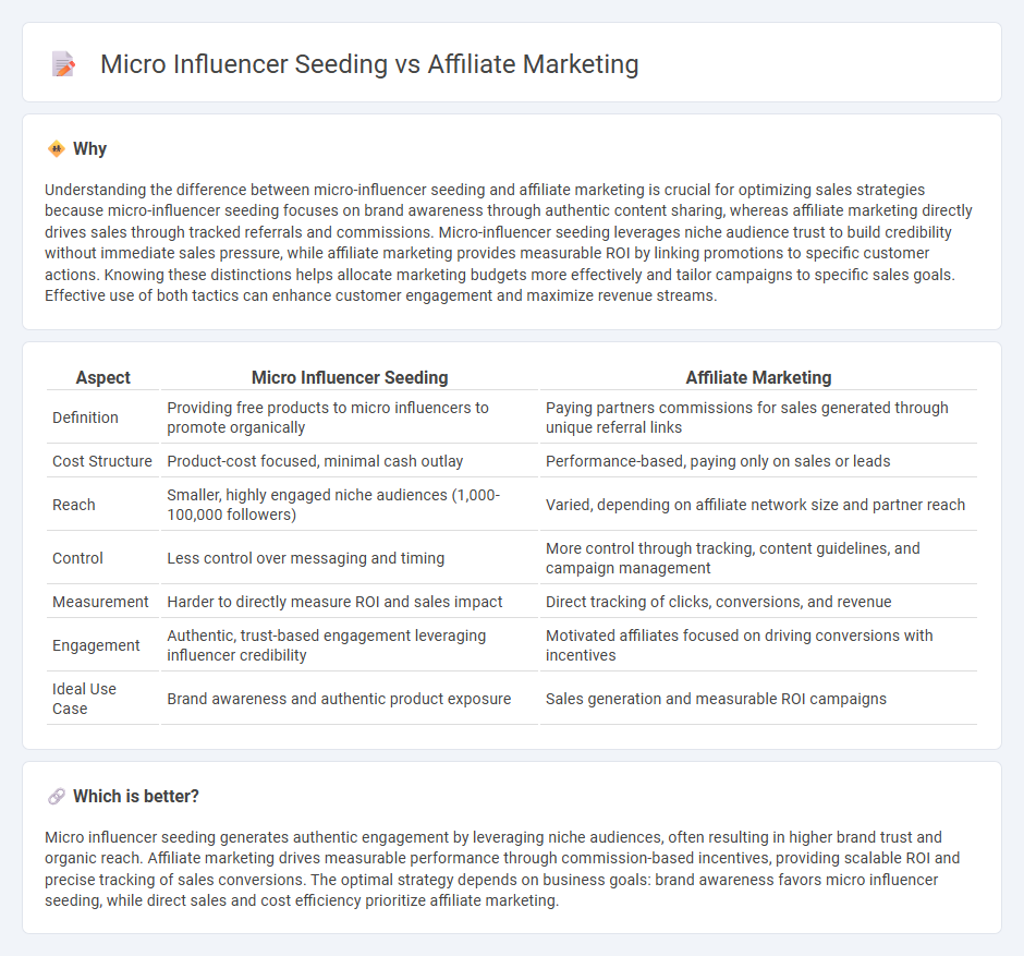 Micro Influencer Seeding vs Affiliate Marketing in Sales