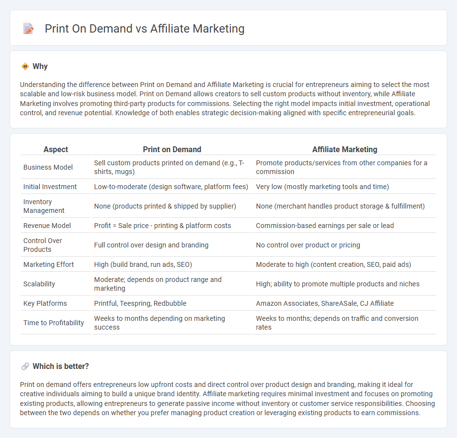 Print On Demand vs Affiliate Marketing in Entrepreneurship
