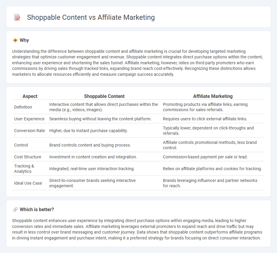 Shoppable Content vs Affiliate Marketing in Marketing
