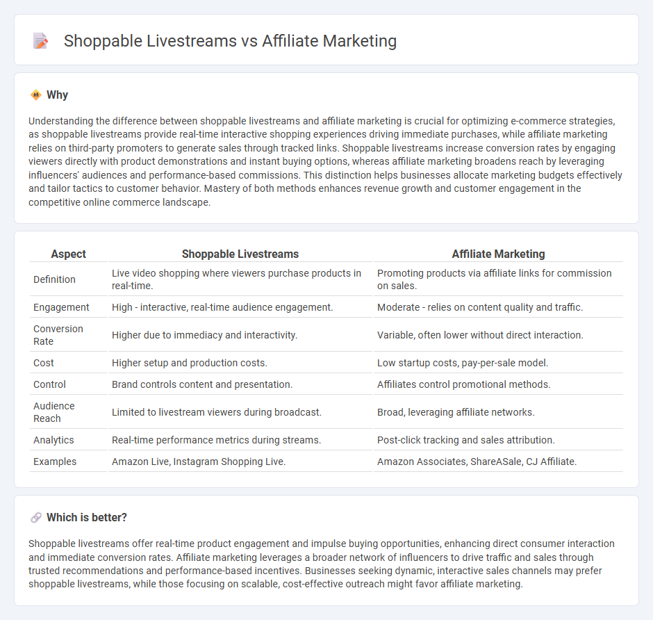 Shoppable Livestreams vs Affiliate Marketing in Commerce