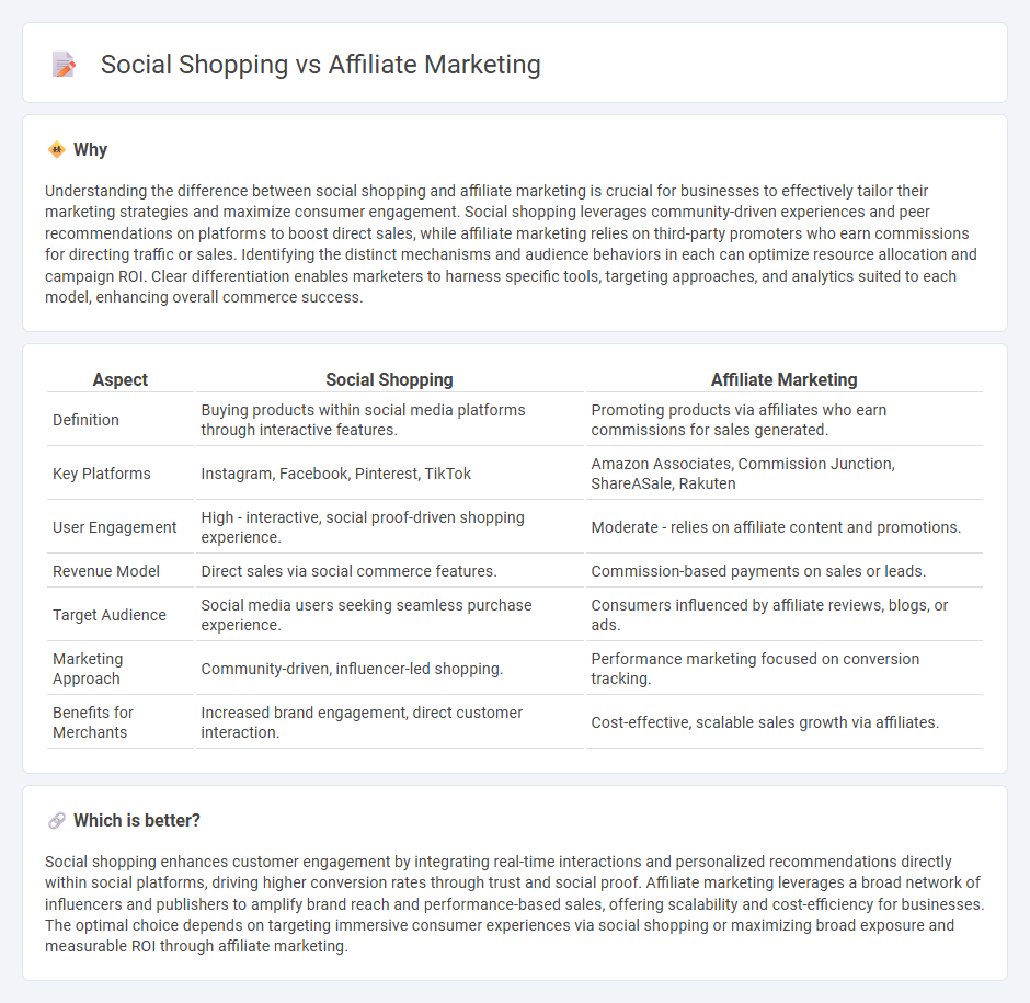 Social Shopping vs Affiliate Marketing in Commerce