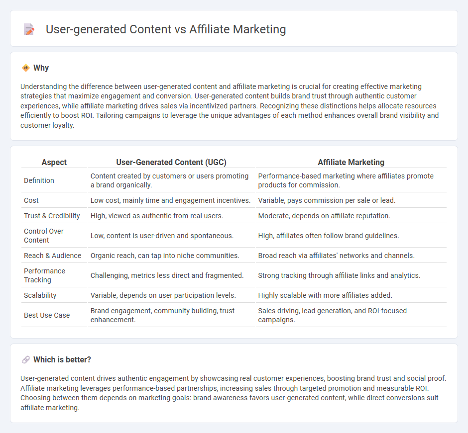 User-Generated Content vs Affiliate Marketing in Marketing