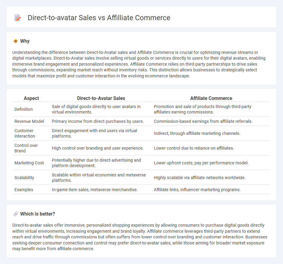 Direct-To-Avatar Sales vs Affilliate Commerce in Commerce