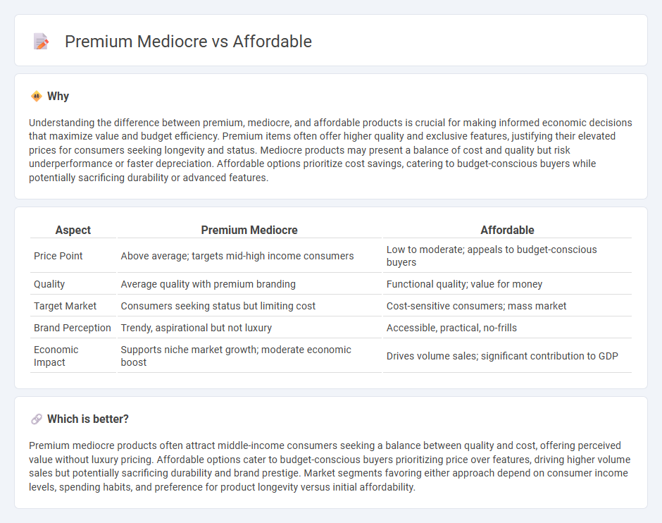 Premium Mediocre vs Affordable in Economy