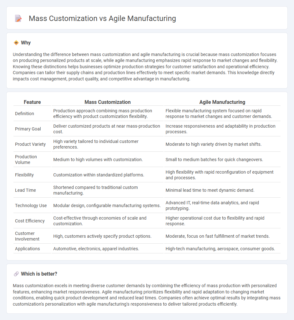 Mass Customization vs Agile Manufacturing in Manufacturing