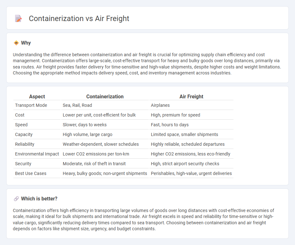 Containerization vs Air Freight in Logistics