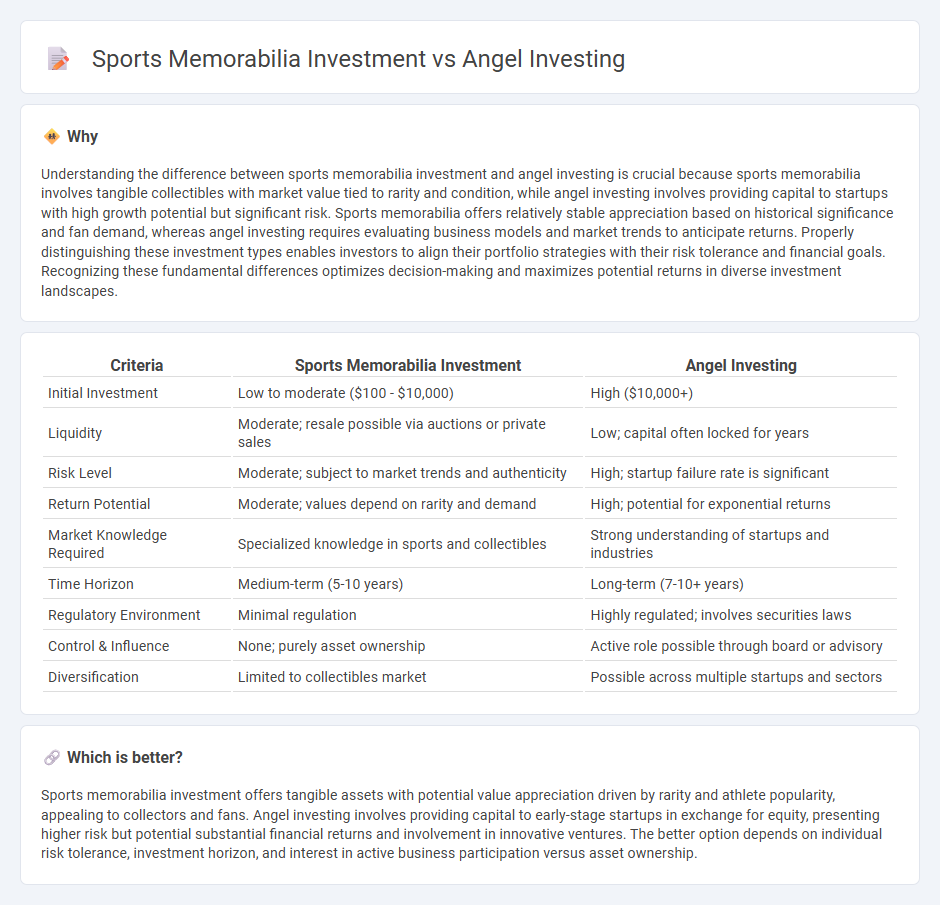 Sports Memorabilia Investment vs Angel Investing in Investment