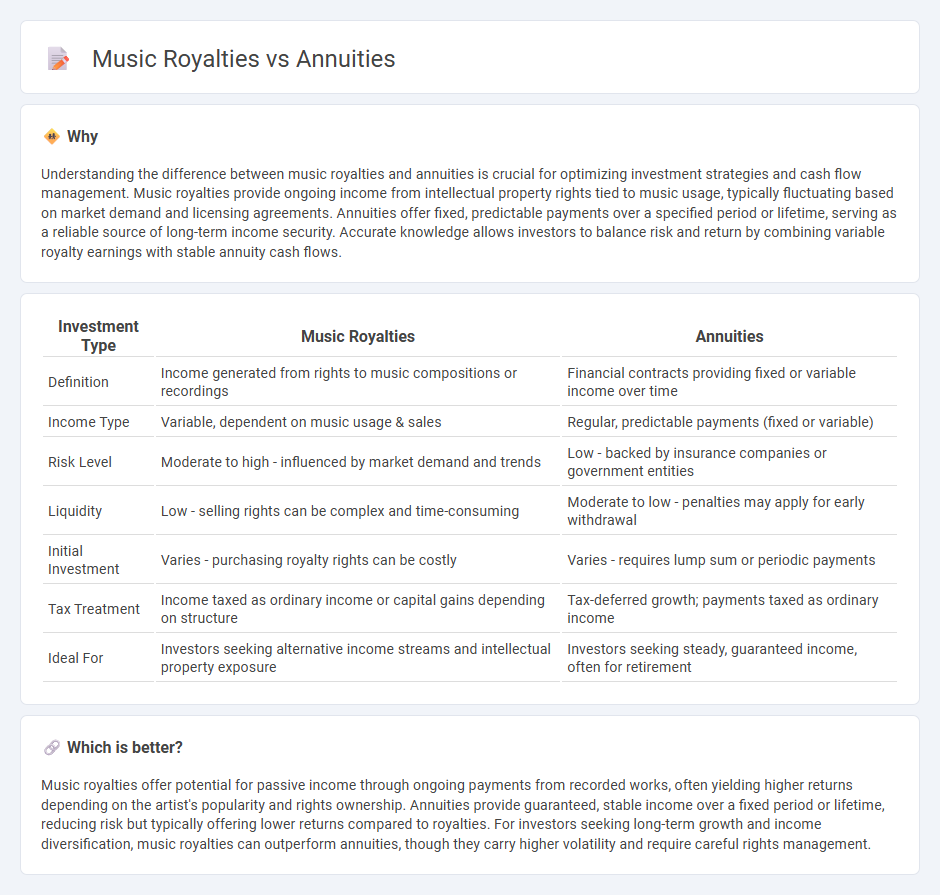 Music Royalties vs Annuities in Investment