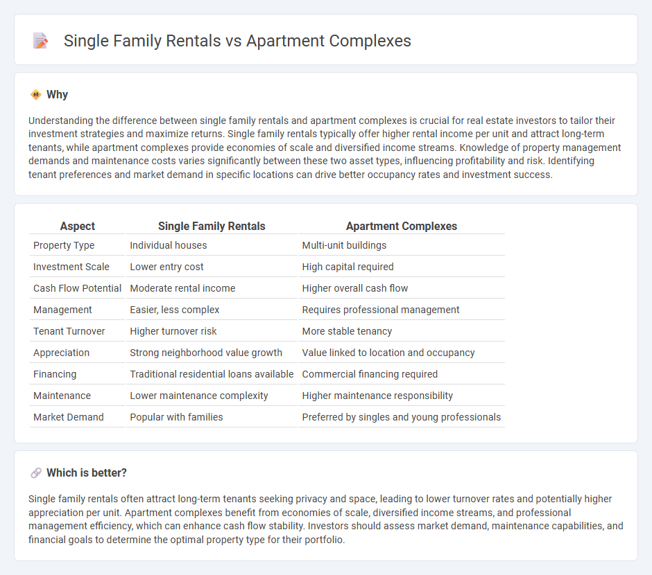 Single Family Rentals vs Apartment Complexes in Real Estate