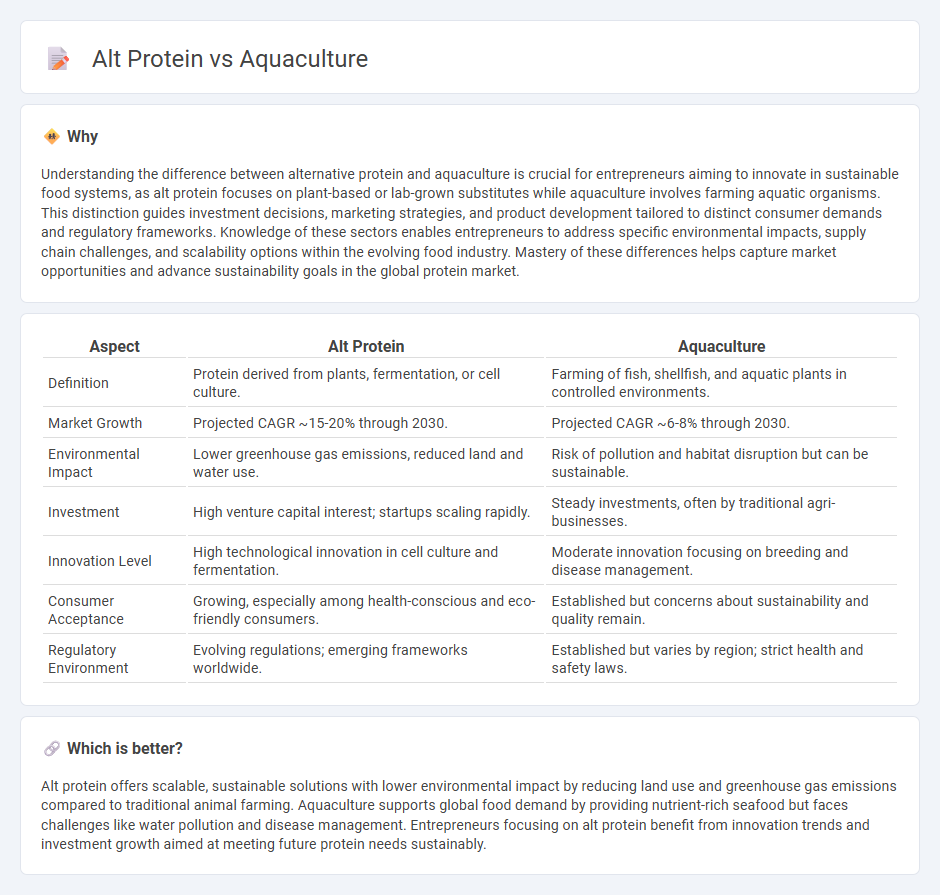 Alt Protein vs Aquaculture in Entrepreneurship