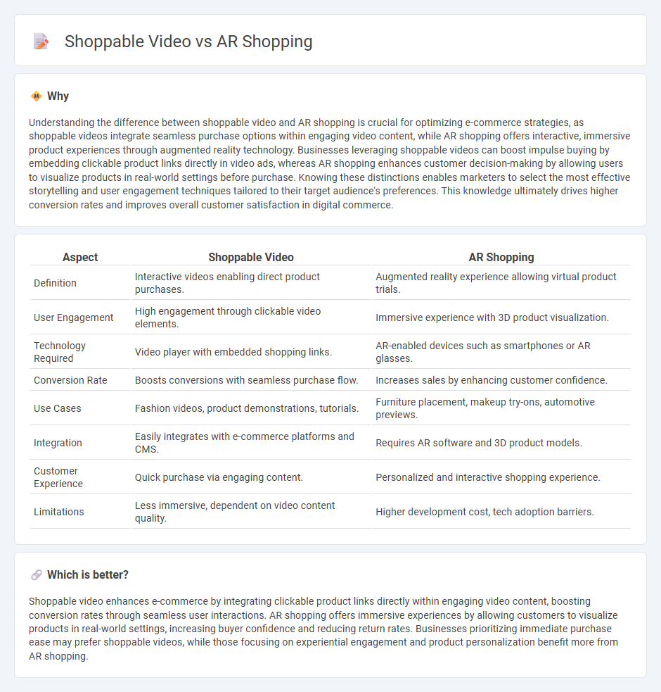 Shoppable Video vs Ar Shopping in Commerce