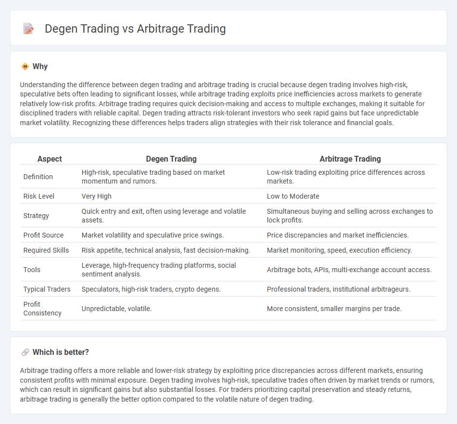 Degen Trading vs Arbitrage Trading in Trading