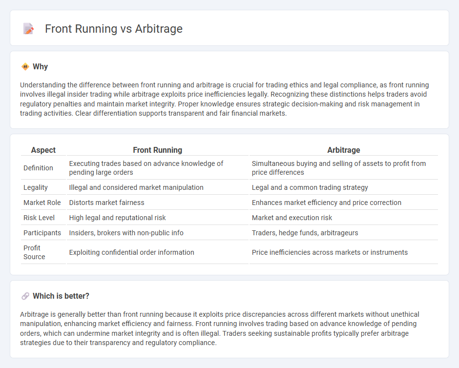 Front Running vs Arbitrage in Trading