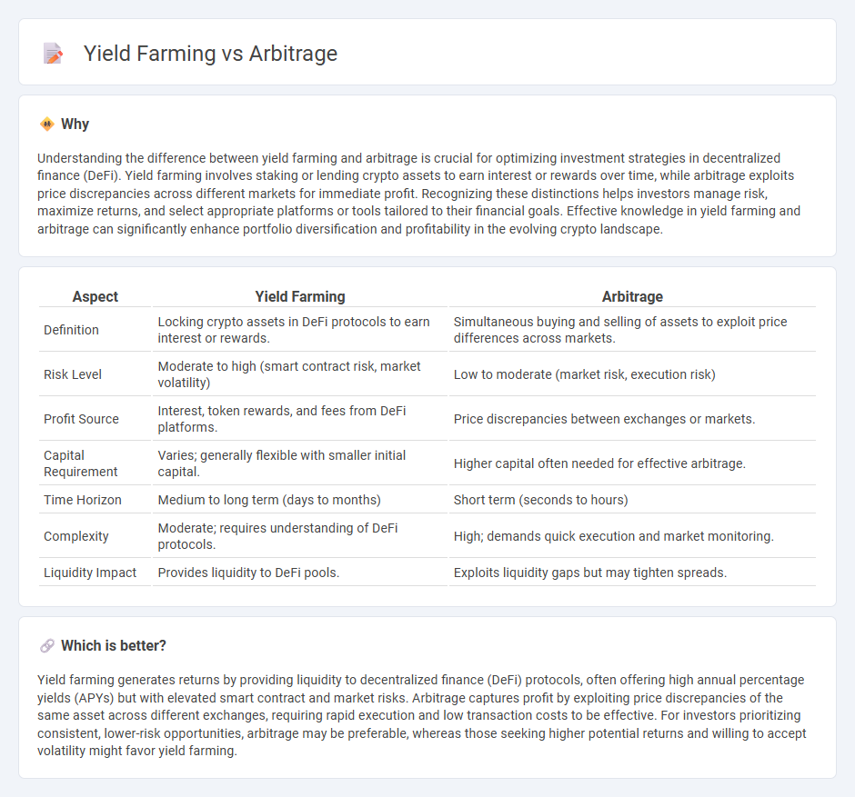 Yield Farming vs Arbitrage in Finance