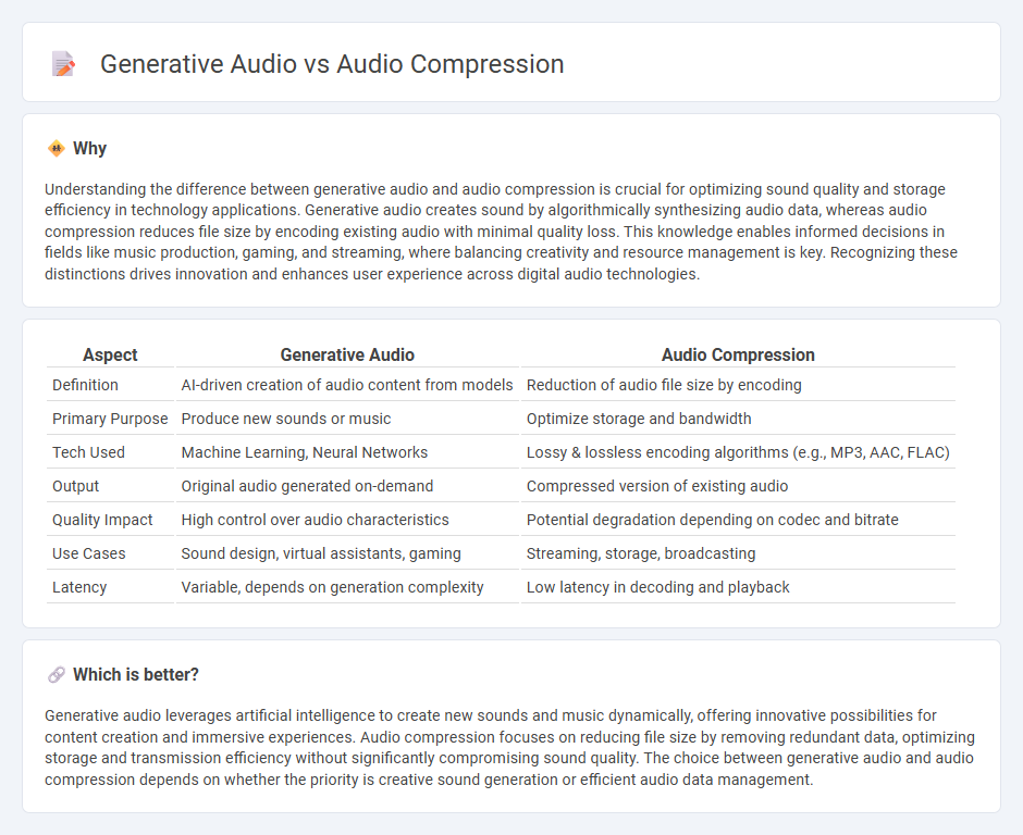 Generative Audio vs Audio Compression in Technology