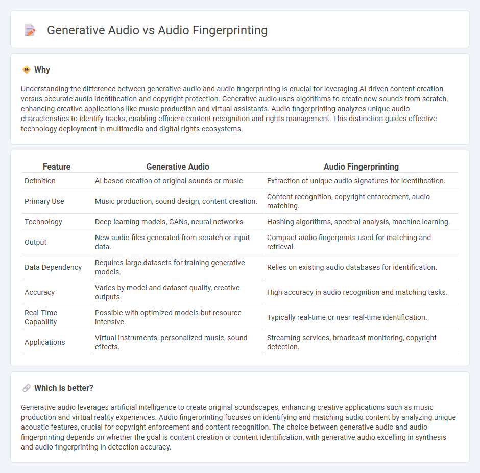 Generative Audio vs Audio Fingerprinting in Technology