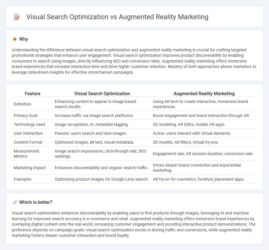 Visual Search Optimization vs Augmented Reality Marketing in Marketing