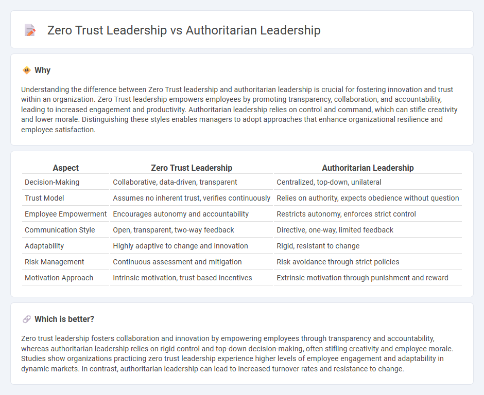 Zero Trust Leadership vs Authoritarian Leadership in Management