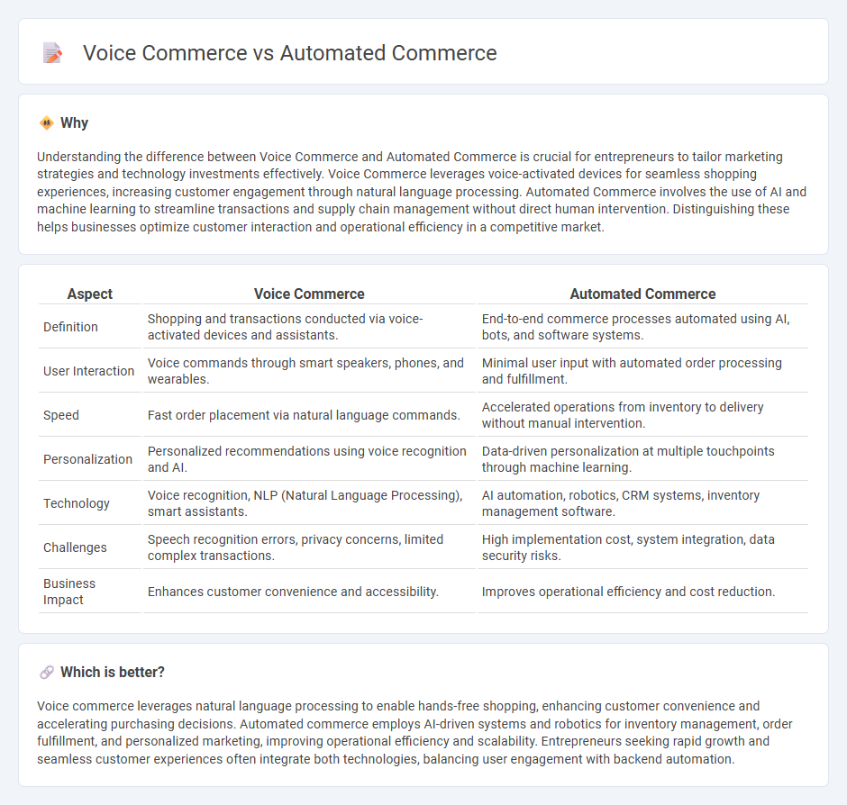 Voice Commerce vs Automated Commerce in Entrepreneurship